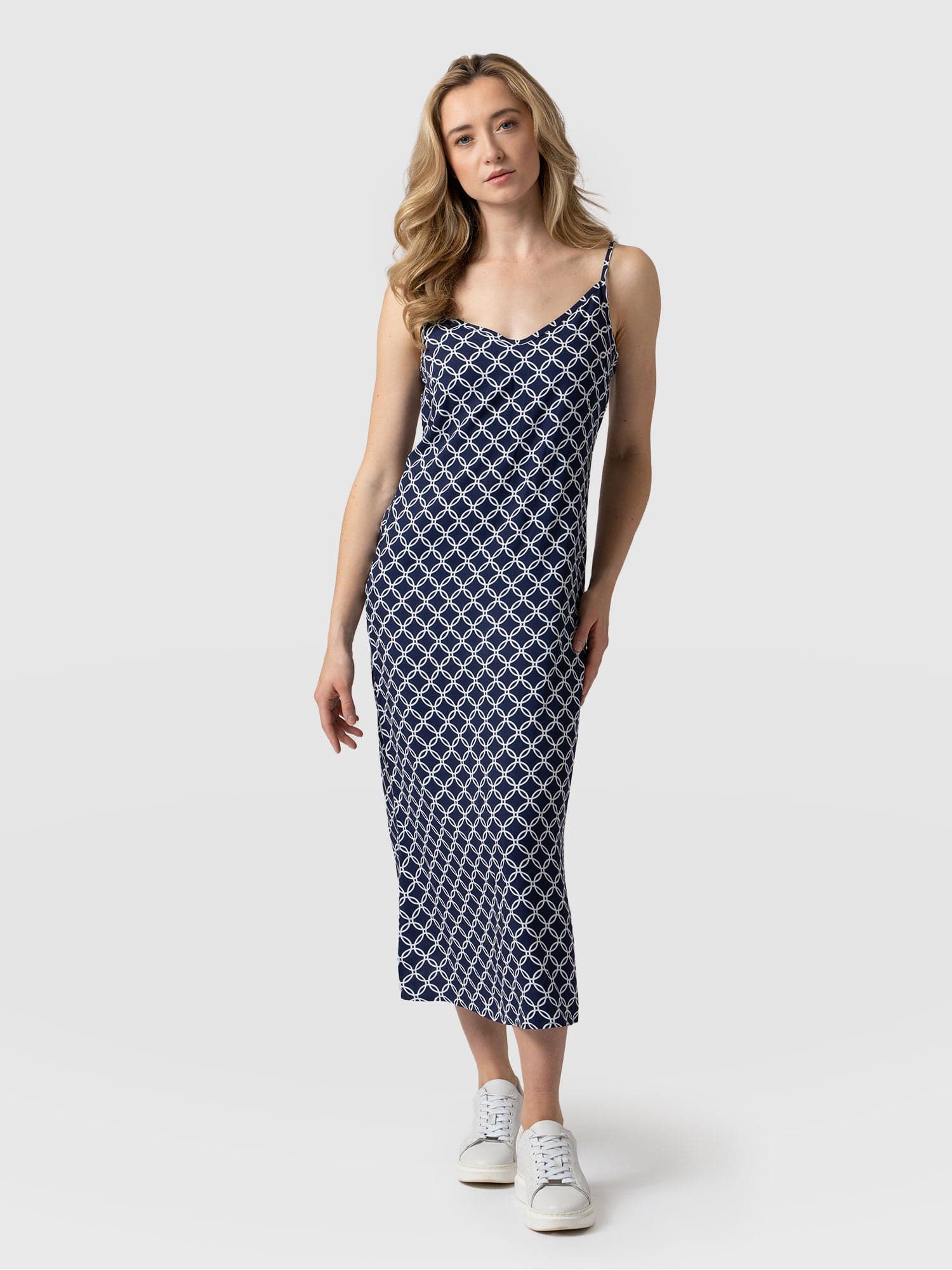 Sasha 2-In-1 Dress Blue Mosaic Geo - Women's Dresses | Saint + Sofia® USA